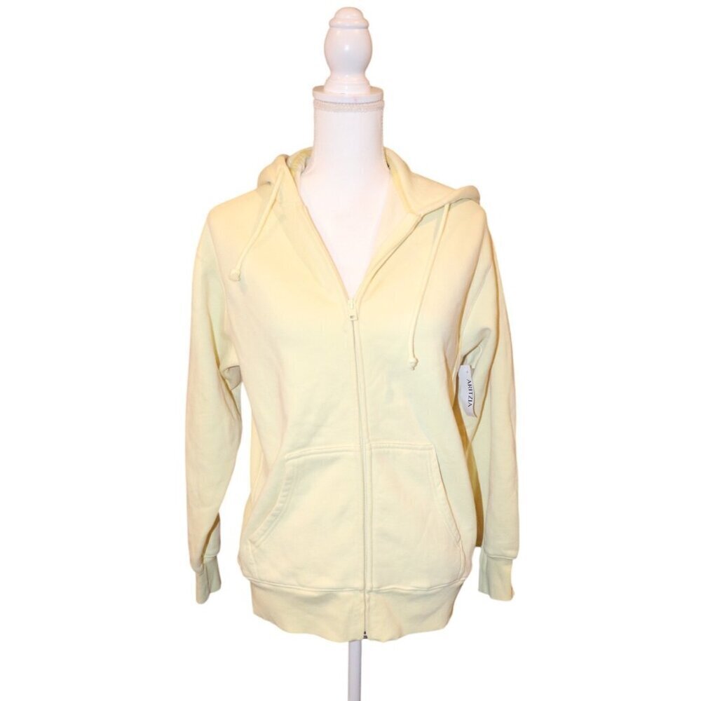 Aritzia TNA Cozy Fleece Boyfriend Hoodie, Yellow Lemongrass, XXS (oversized) NWT